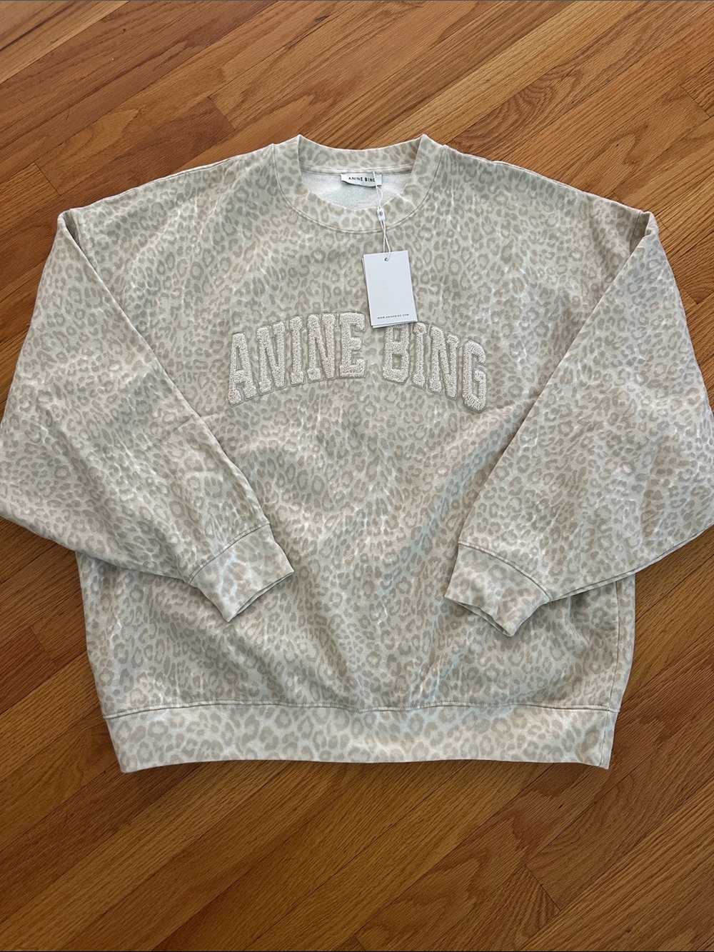 Anine Bing Leopard Crewneck Sweatshirt